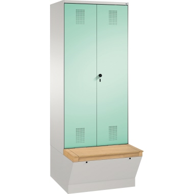 C+P Doppelspind 4905622S10052 Sitzbox 2Abteile B800mm lgr/lgn