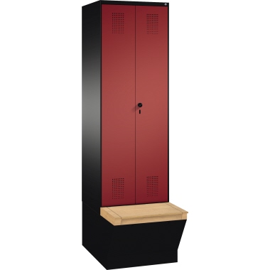 C+P Doppelspind 4905620S10049 Sitzbox 2Abteile B600mm sgr/rrt