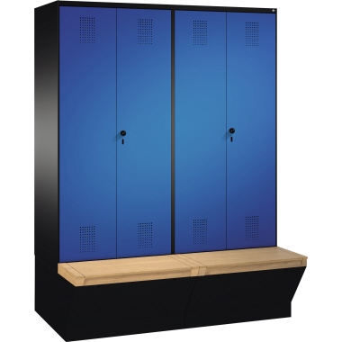 C+P Doppelspind 4905642S10017 Sitzbox 4Abteile B1600mm sgr/ebl