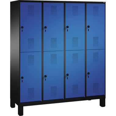 C+P Doppelstockspind 4931042S10047 Füße 8Fächer B1600mm sgr/ebl