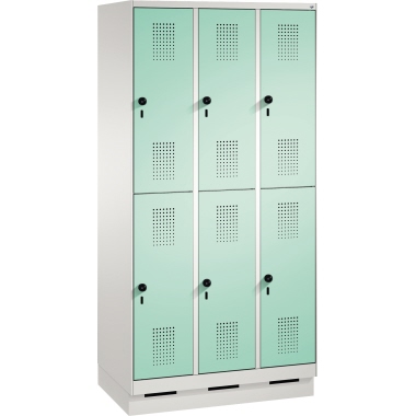 C+P Doppelstockspind 4932030S10019 Sockel 6Fächer B900mm lgr/lgn