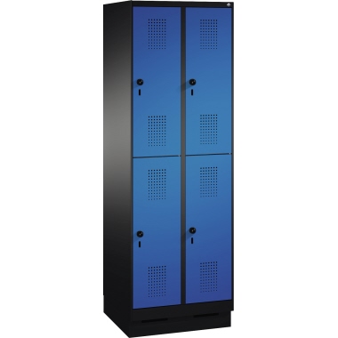 C+P Doppelstockspind 4932020S10097 Sockel 4Fächer B600mm sgr/ebl