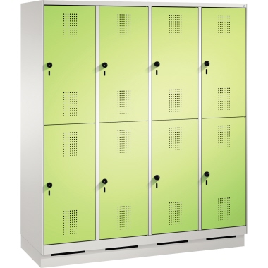 C+P Doppelstockspind 4932042S10086 Sockel 8Fächer B1600mm lgr/vgn