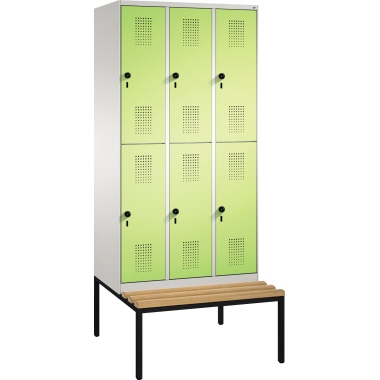 C+P Doppelstockspind 4935030S10044 Sitzbank 6Fächer B900mm lgr/vgn