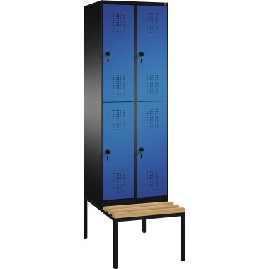 C+P Doppelstockspind 4935020S10021 Sitzbank 4Fächer B600mm sgr/ebl