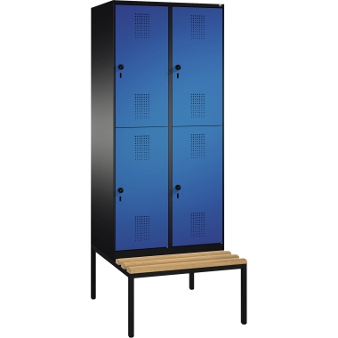 C+P Doppelstockspind 4935022S10069 Sitzbank 4Fächer B800mm sgr/ebl