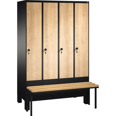 C+P Umkleidespind 4903040S10032 Sitzbank 4Abteile B1200mm sgr/ki