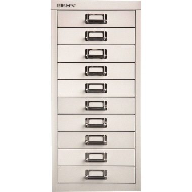 Bisley Schubladenschrank L2910355 10Schubfächer silber