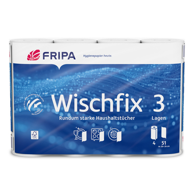 Fripa Küchenrolle 3014006 3-lagig 4 Rl./Pack.