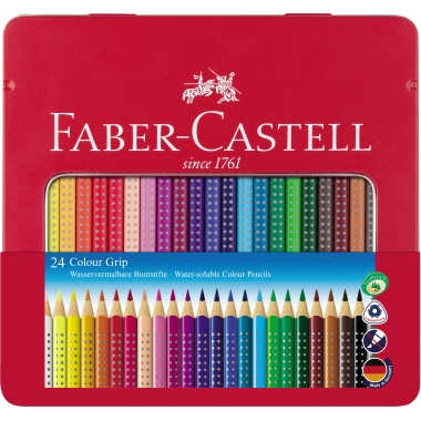 Faber-Castell Farbstift Colour GRIP 112423 3mm sortiert 24 Stück