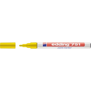 edding Lackmarker 751 4-751005 1-2mm Rundspitze permanent gelb