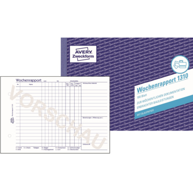 Avery Zweckform Wochenbericht 1310 DIN A5 100Bl.