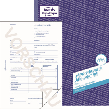 Avery Zweckform Lohnabrechnung 506 DIN A4 50Blatt
