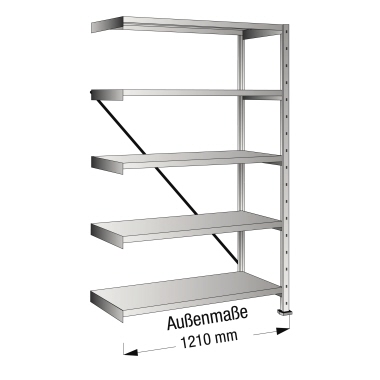 SCHOLZ Steckregal 108223 Anbau 1.200x1.920x1.000mm 5OH vz
