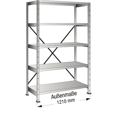 SCHOLZ Steckregal 108123 Grund 1.200x1.920x1.000mm 5OH vz