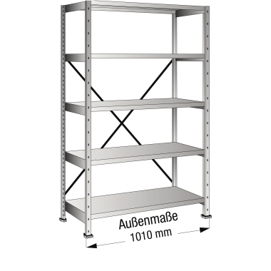SCHOLZ Steckregal 108103 Grund 1.000x1.920x1.000mm 5OH vz