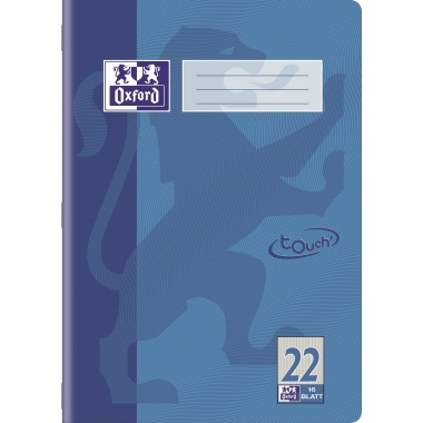 Oxford Schulheft Touch 400104368 A4 L. 22 16Bl. hellblau