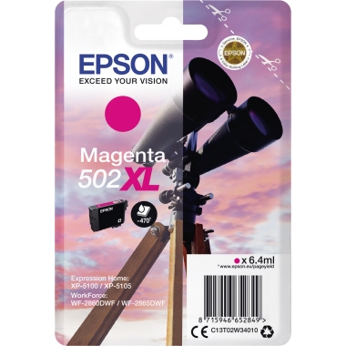 Epson Tintenpatrone C13T02W34010 502XL 470Seiten magenta