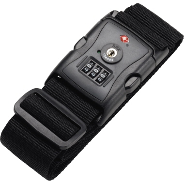 JSA Koffergurt TSA 70555 3stellig Kunststoff/Polyester schwarz