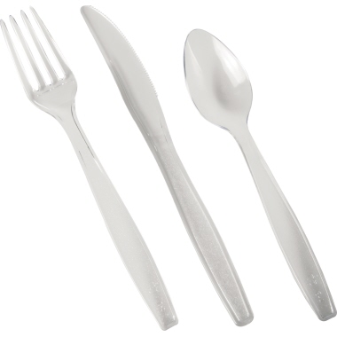 PAPSTAR Einwegbesteck 86619 Box PS transparent 3x55 Stück