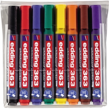edding 4-363-8 edding Whiteboardmarker Set 1-5mm f.sort 8 St.