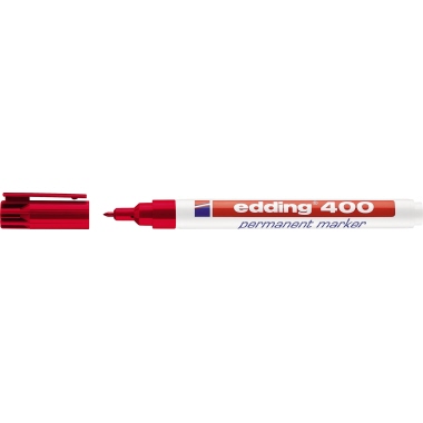 edding Permanentmarker 400 4-400002 1mm nachfüllbar Rundspitze rot