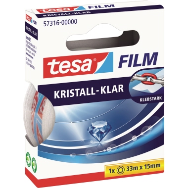 tesa Klebefilm tesafilm kristall- klar 57316-00000 transparent 15mmx33m