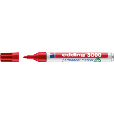 edding Permanentmarker 3000 4-3000002 1,5-3mm Rundspitze rot