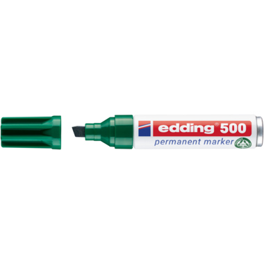 edding Permanentmarker 500 4-500004 2-7mm nachfüllbar Keilspitze grün