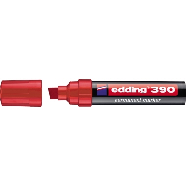 edding Permanentmarker 390 4-390002 4-12mm Keilspitze nachfüllbar rot