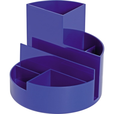 MAUL Stifteköcher 4117637 rund 6Fächer Kunststoff blau