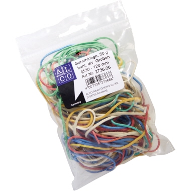 Gummiring farbig sortiert verschiedene Größen 50g/Pg