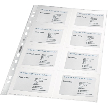 Leitz Prospekthülle 47583003 DIN A4 16 Visitenkarten PP transparent 10 Stück