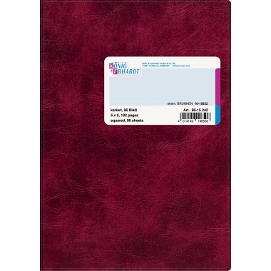König & Ebhardt Geschäftsbuch 8615242 DIN A5 96Bl. kariert