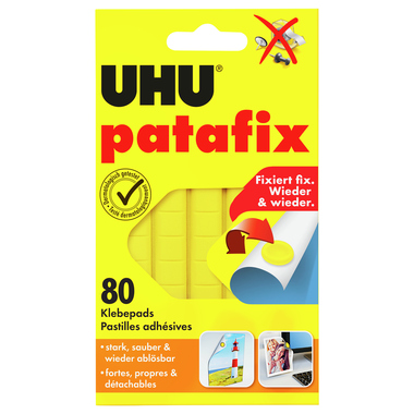 UHU 50140 Uhu Klebepad patafix 10x12mm ablösbar ge 80 St.