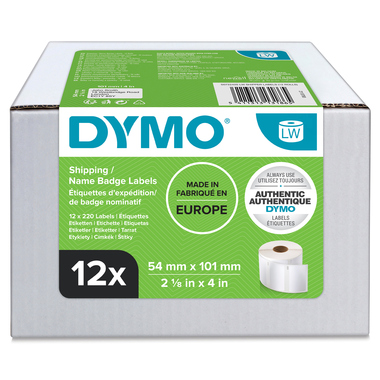 DYMO Versandetikett 13186 S0722420 54x101mm weiß 2.640 Etik./Pack.