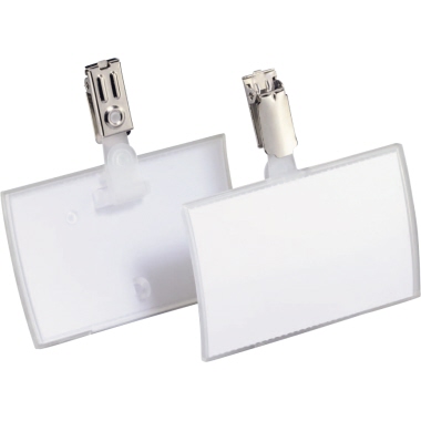 DURABLE Namenschild 821619 54x90mm mit Metallclip 25 Stück