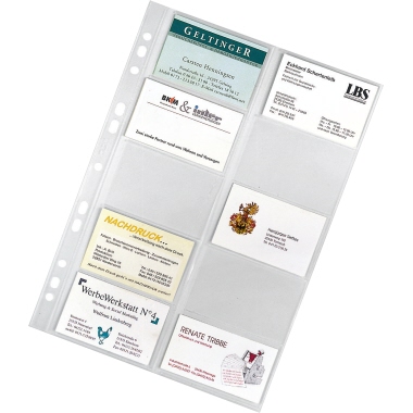 Veloflex Visitenkartenhülle 5341000 DIN A4 PP transparent 10 Stück