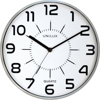 UNILUX Wanduhr POP GREY 400094283 +Batterien metallgrau