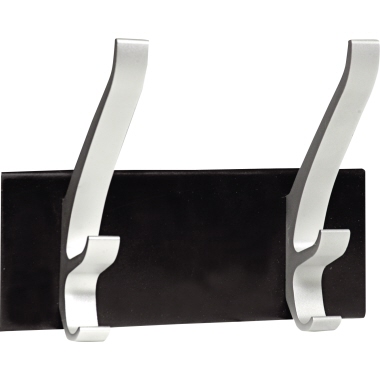 UNILUX Wandgarderobe Cypres 100340804 2Haken schwarz
