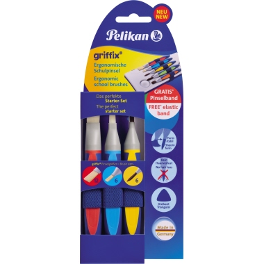 Pelikan 700726 Schulpinsel griffix GPI3T sortiert 3St