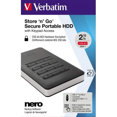 Verbatim Festplatte Store 'n' Go 53403 2,5Zoll USB3.1 2TB