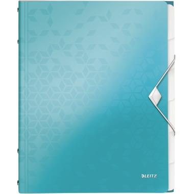 Leitz Ordnungsmappe WOW 46330051 DIN A4 6Fächer PP eisblau