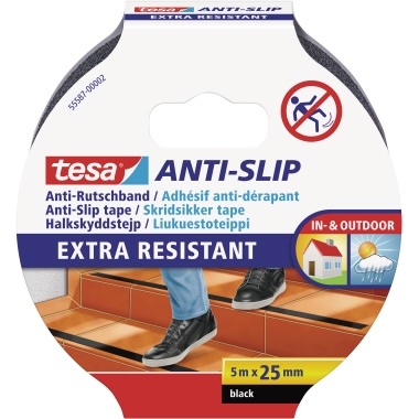 tesa Antirutschband 55587-00002 25mmx5m schwarz