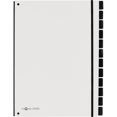 PAGNA Pultordner Trend 24129-08 12Fächer 3Schaulöcher weiß
