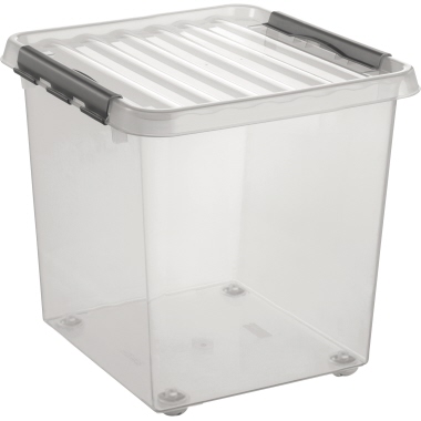 Sunware Aufbewahrungsbox Q-line H6163002 38l 40x40x40cm Rollen transparent