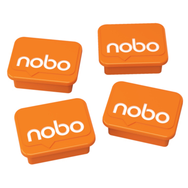 Nobo Magnet 1905327 18x22mm orange 4 Stück