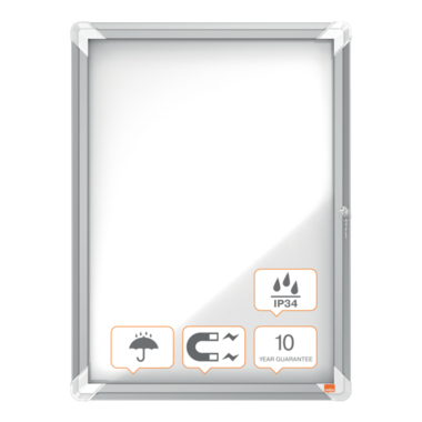 Nobo Schaukasten 1902577 für den Außenbereich 53,2x69,2x4,5cm silber