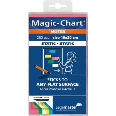 Legamaster Flipchartnotizen Magic Chart 7-159494 sort. 250 Stück