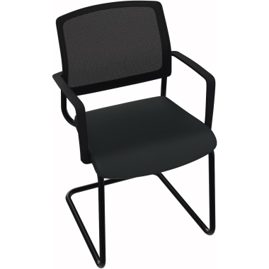 Konferenzstuhl schwarz Armlehne Sitz Xtreme schwarz Rücken Netz schwarz